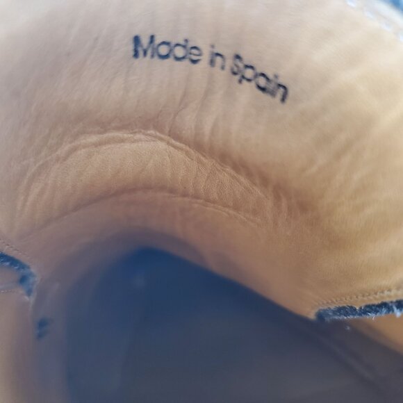 Magnanni Spain Men's size 10M Black Leather Dress Shoes Square-toe Derby Oxfords - Picture 11 of 12